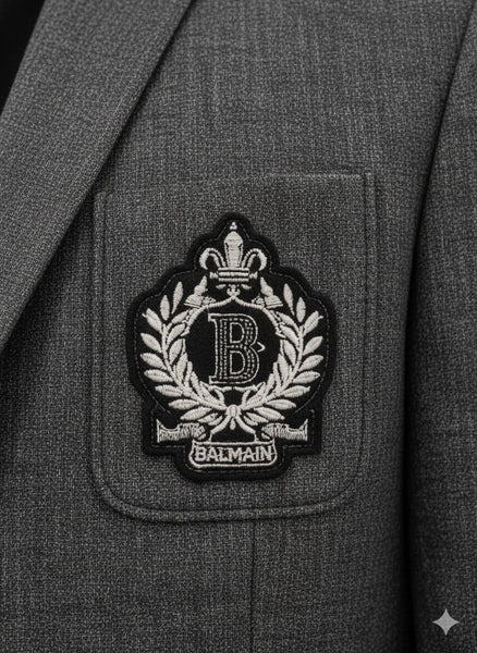 Luxury Grey Designer Blazer for Men  Classic Single Button Formal Jacket