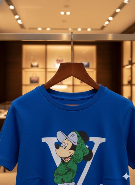 Premium Cool Blue Cartoon Style Kids T-Shirt