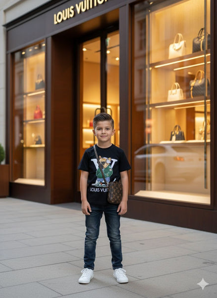 Luxury Imported Cool Black Graphic Print Kids T-Shirt