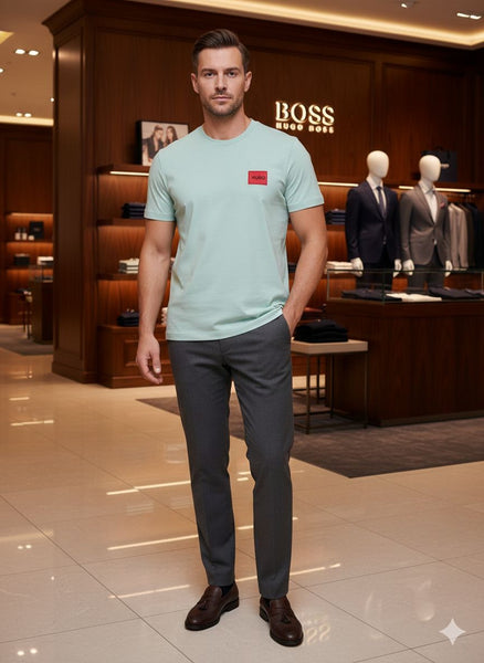 Exclusive Premium  Men’s Classic Mint Green Logo T-Shirt