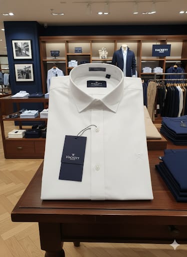 Luxury Brand  Signature White Formal Shirt