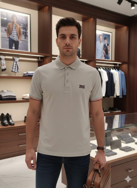 Classic White Polo T-Shirt with Logo Detail  Elegant Everyday Wear