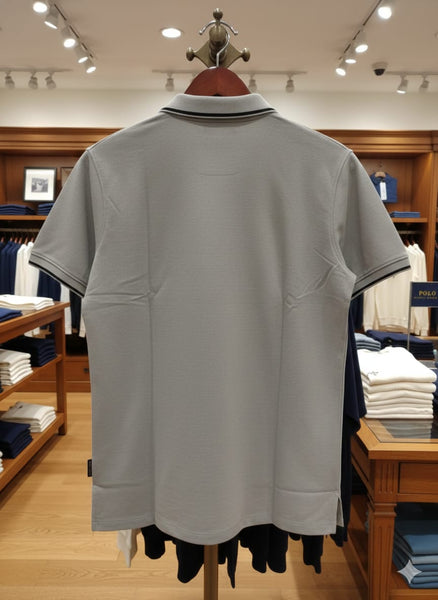 Premium Grey Polo T-Shirt with Signature Embroidery