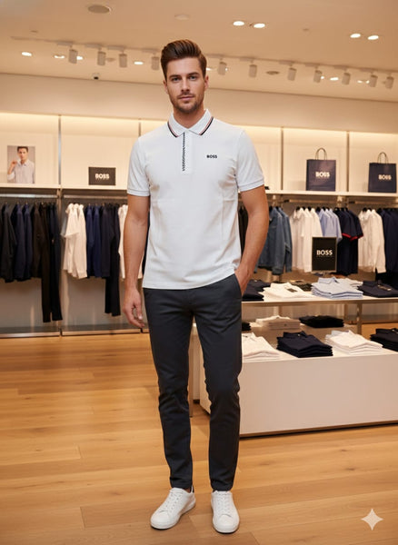 Luxury Classic White Polo Smart & Stylish Look