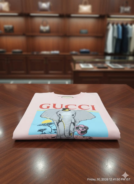 Luxury Imported Pink Elephant Graphic T-Shirt