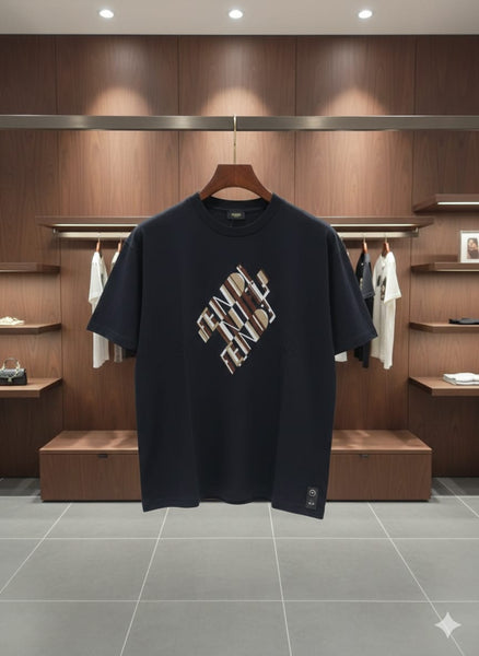 Men’s Premium Black T-Shirt with Modern Graphic Print