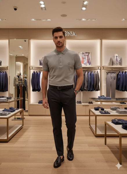 Luxury Classic Grey Polo T-Shirt