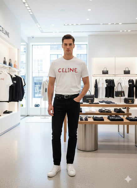 Men’s White Graphic Print T-Shirt Premium Casual Wear