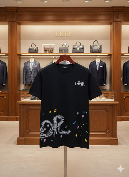 Men’s Black Designer Graphic T-Shirt – Luxury Casual Wear