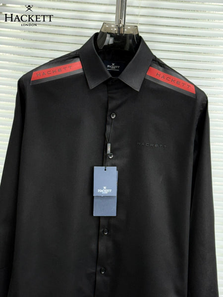 Luxury Brand Signature Shoulder Stripe Shirt Elegant British Style