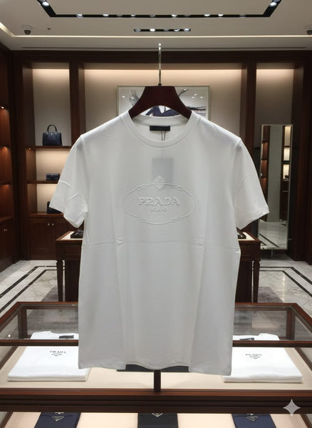Men’s Premium Crew Neck T-Shirt with Embossed Front Logo