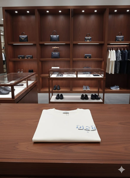 Luxury Crew Neck T-Shirt with Minimal Chest Logo