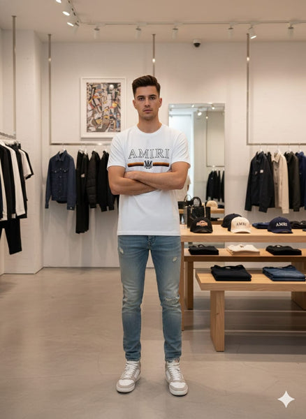 Imported White Logo T-Shirt – Clean, Premium Everyday Style