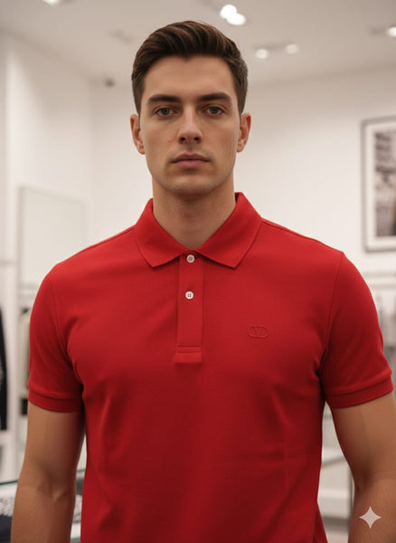 Premium Classic Red Polo T-Shirt Timeless Luxury Style
