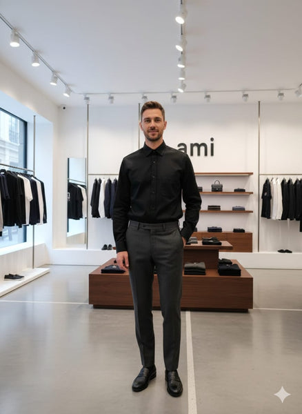 Classic Black Formal Shirt  Timeless Style