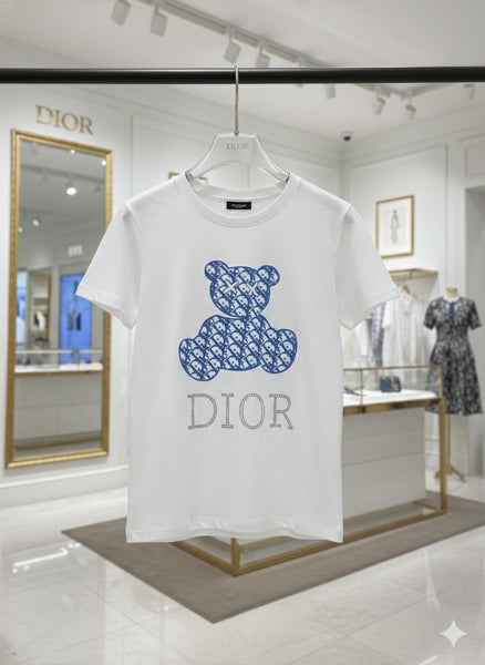 Women’s Premium Printed Teddy Bear White T-Shirt