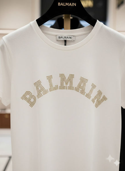 Women’s Premium  Embellished White  T-Shirt Elegant Casual Wear