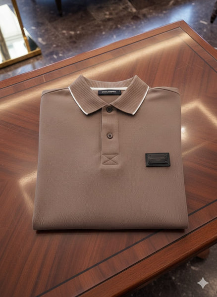 Men’s Premium Textured Polo T-Shirt  Classic Collar Casual Comfort Fit