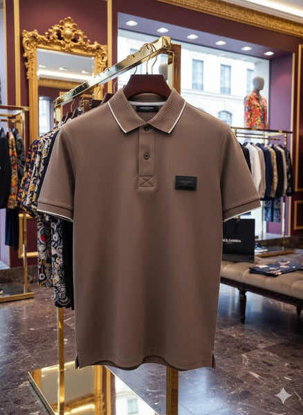 Men’s Premium Textured Polo T-Shirt  Classic Collar Casual Comfort Fit