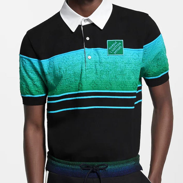 Premium Color-Block Polo T-Shirt with Logo Patch