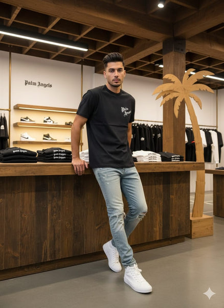 Branded Minimal Logo Black T-Shirt