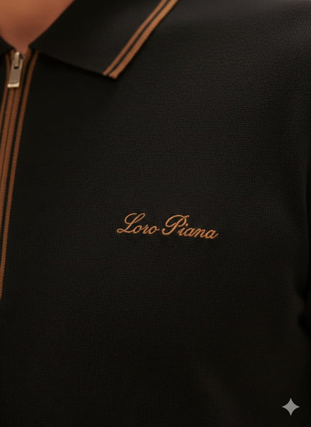 Luxury Zip-Neck Polo T-Shirt  Premium Smart Casual Collection