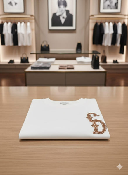Premium White Oversized T-Shirt with Signature Embroidered Logo