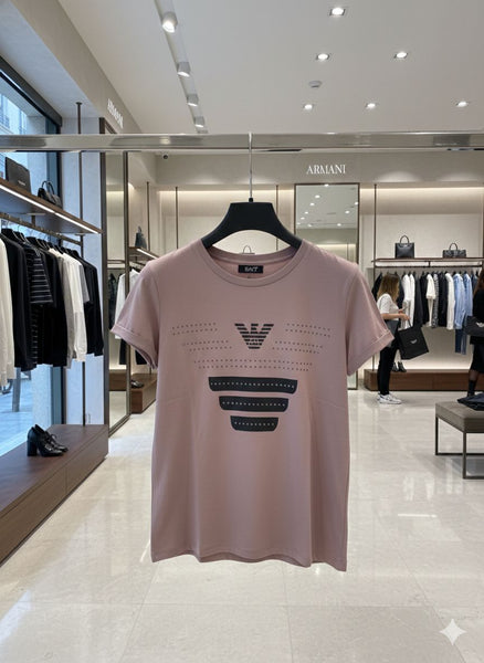 Women’s Premium Logo Print T-Shirt Elegant Soft Casual Top