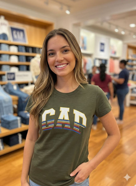 Women’s Classic Logo Print T-Shirt Comfortable Everyday Casual Wear