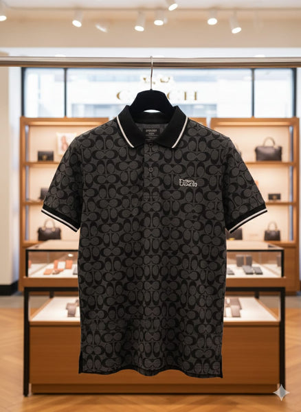 Luxury Signature Monogram Polo Shirt  Premium Designer Edition
