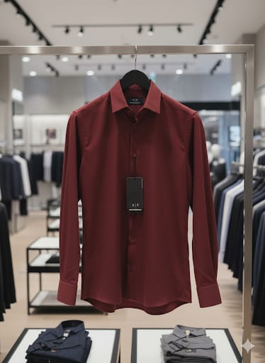 Men’s Premium Maroon Formal Shirt – Sharp, Stylish & Timeless