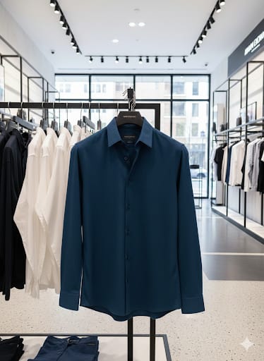 Men’s Premium Teal Formal Shirt Classic Fit Long Sleeve Button-Down