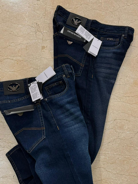 Men’s Classic Dark Blue Denim Jeans Comfortable & Everyday Stylish