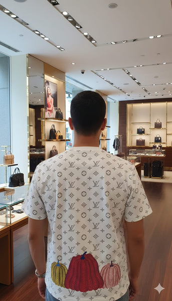 Luxury Monogram Print Graphic T-Shirt Premium Street Style