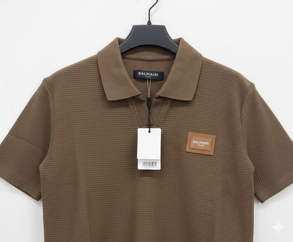 Women’s Premium Brown Polo T-Shirt Elegant Smart Casual Top