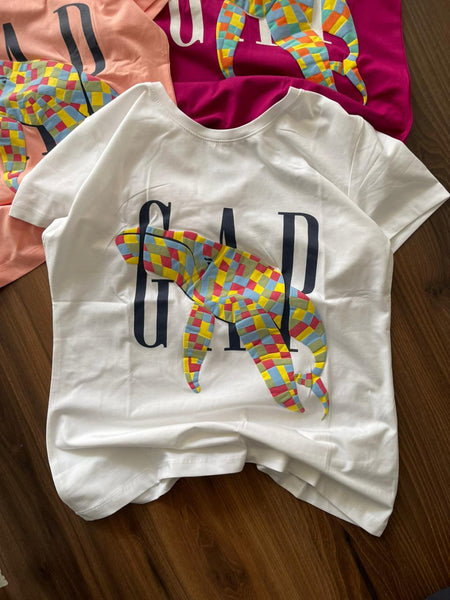 Trendy  Graphic Women’s T-Shirt  Colorful Dolphin Print Casual Tee
