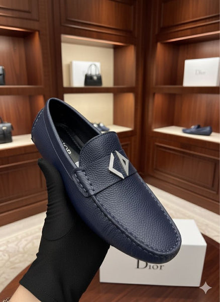 Premium Navy blue Leather Designer Loafers for Men