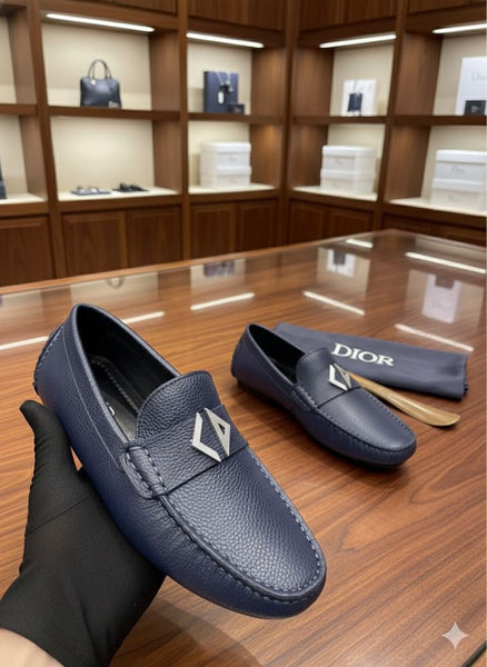 Premium Navy blue Leather Designer Loafers for Men