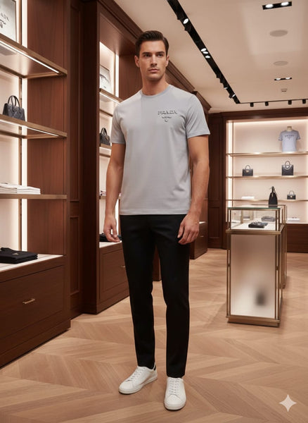 Imported Brand Minimal Logo T-Shirt Premium Luxury Casual Wear