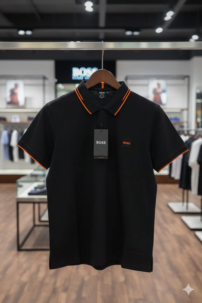 Exclusive  Branded Classic Contrast Trim Polo T-Shirt