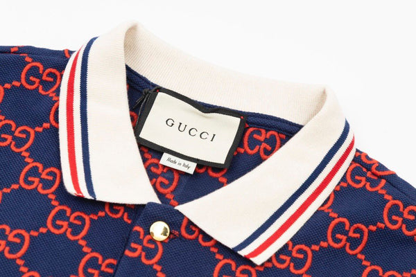 Men’s Premium  Monogram Polo T-Shirt Luxury Classic Collar, Regular Fit