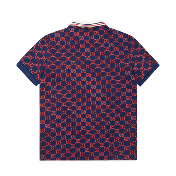 Men’s Premium  Monogram Polo T-Shirt Luxury Classic Collar, Regular Fit