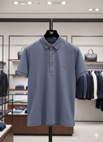 Men’s Premium Blue Polo T-Shirt Smart Casual Comfort