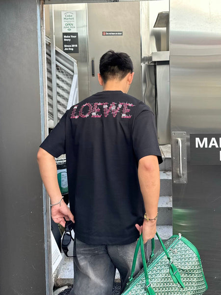 Men’s Premium Embroidered Logo Drop Shoulder T-Shirt with Bold Front Design