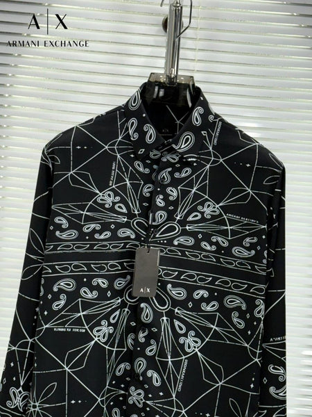 Stylish Geometric Pattern Designer Shirt For Men
