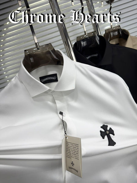 Premium Cross Logo Classic Formal Shirt for Men