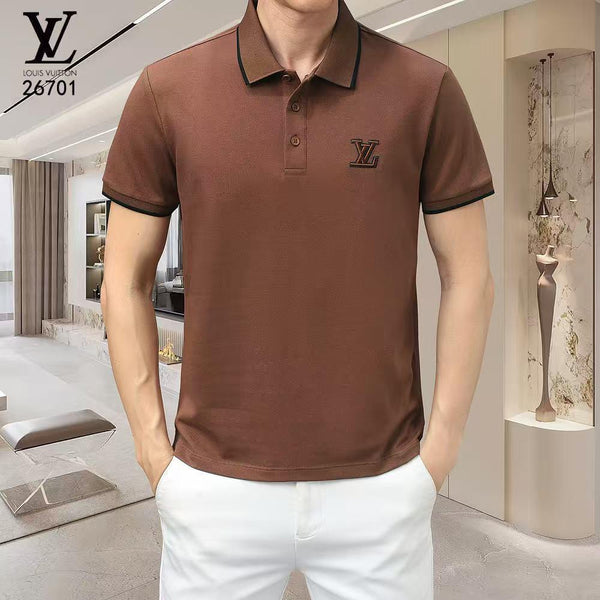 Men's Classic Short Sleeve Polo Shirt  Elegant Casual Style