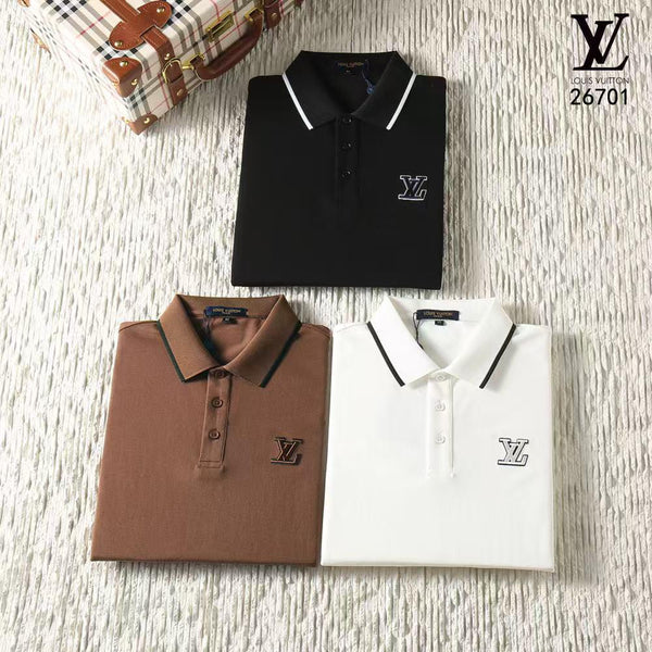 Men's Classic Short Sleeve Polo Shirt  Elegant Casual Style