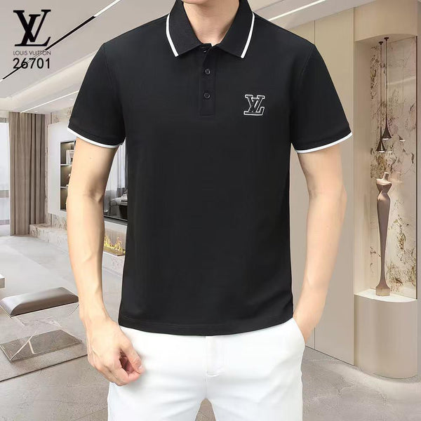Men's Classic Short Sleeve Polo Shirt  Elegant Casual Style