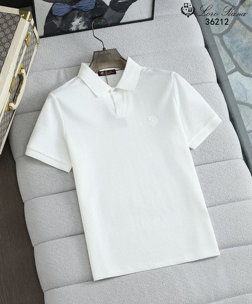 Men’s Premium Ribbed Polo T-Shirt Elegant Luxury Casual Polo